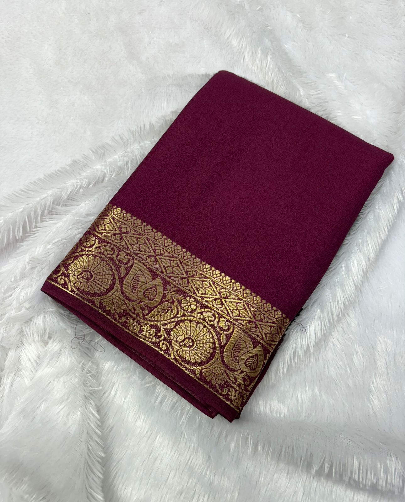 GEORGETTE SILK SAREES IN SELF COLOURS MT105