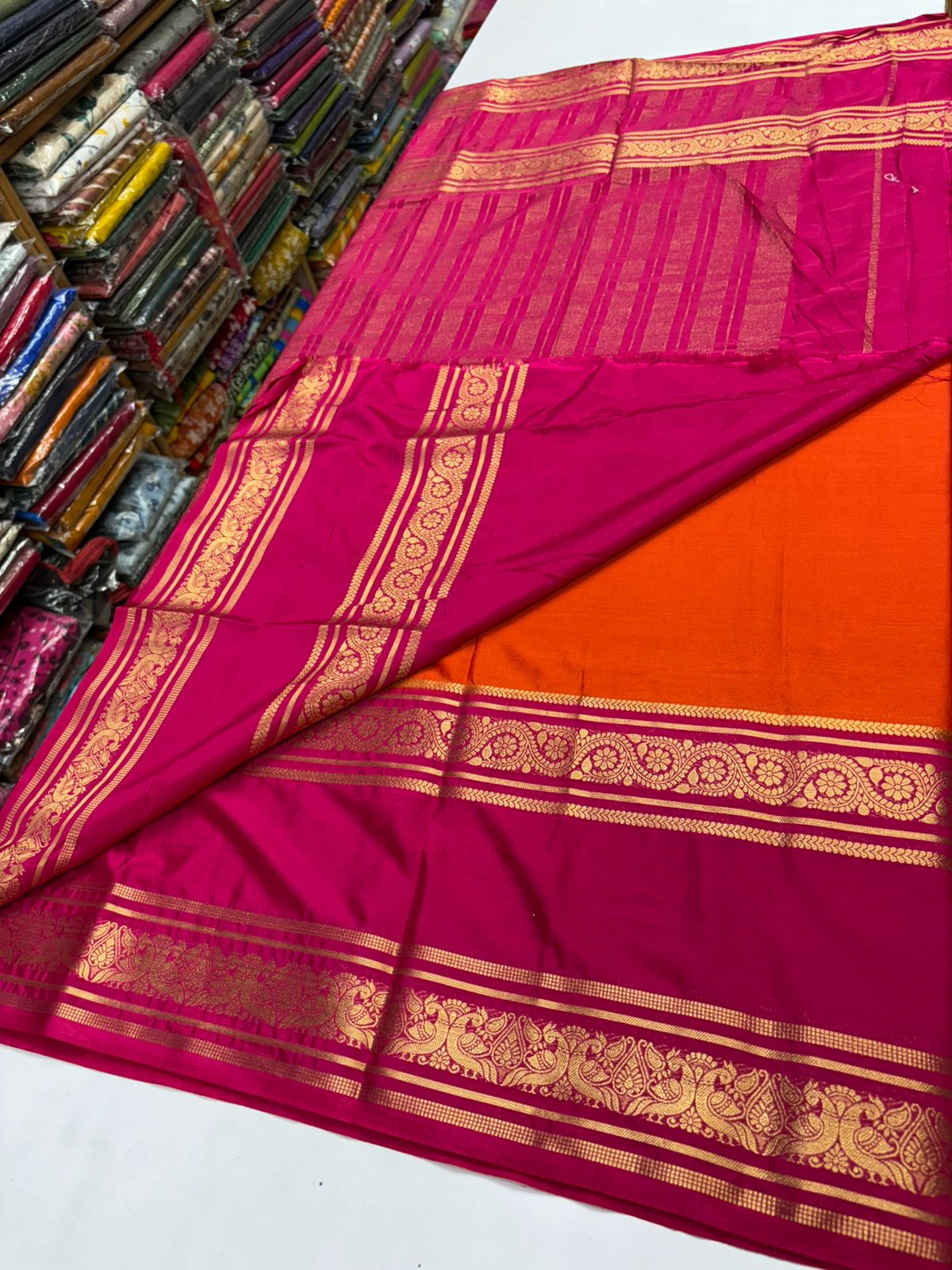 SEMI MYSORE CRAPE SILK SAREES