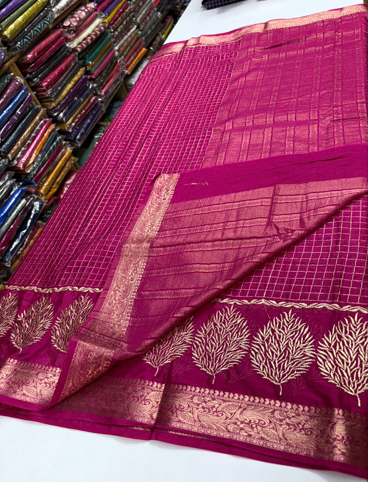 vicscose georgette silk sarees MT101