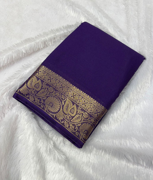 GEORGETTE SILK SAREES IN SELF COLOURS MT105