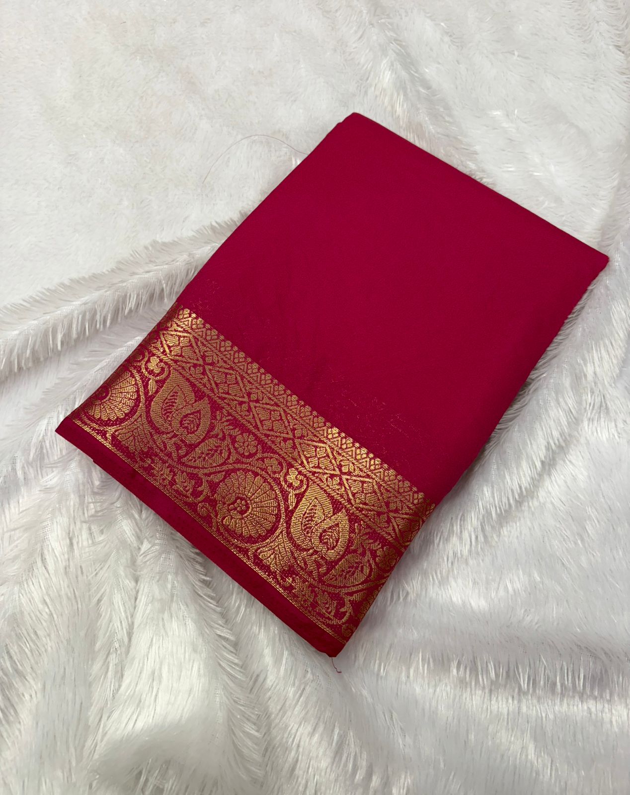 GEORGETTE SILK SAREES IN SELF COLOURS MT105