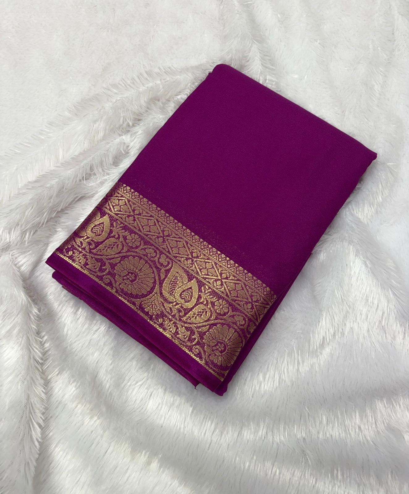 GEORGETTE SILK SAREES IN SELF COLOURS MT105