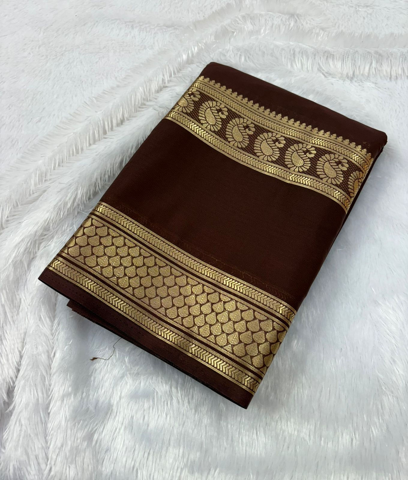 Premium Quality Semi Mysore Crape Silk Saree In Bentex Mango Border  MT135