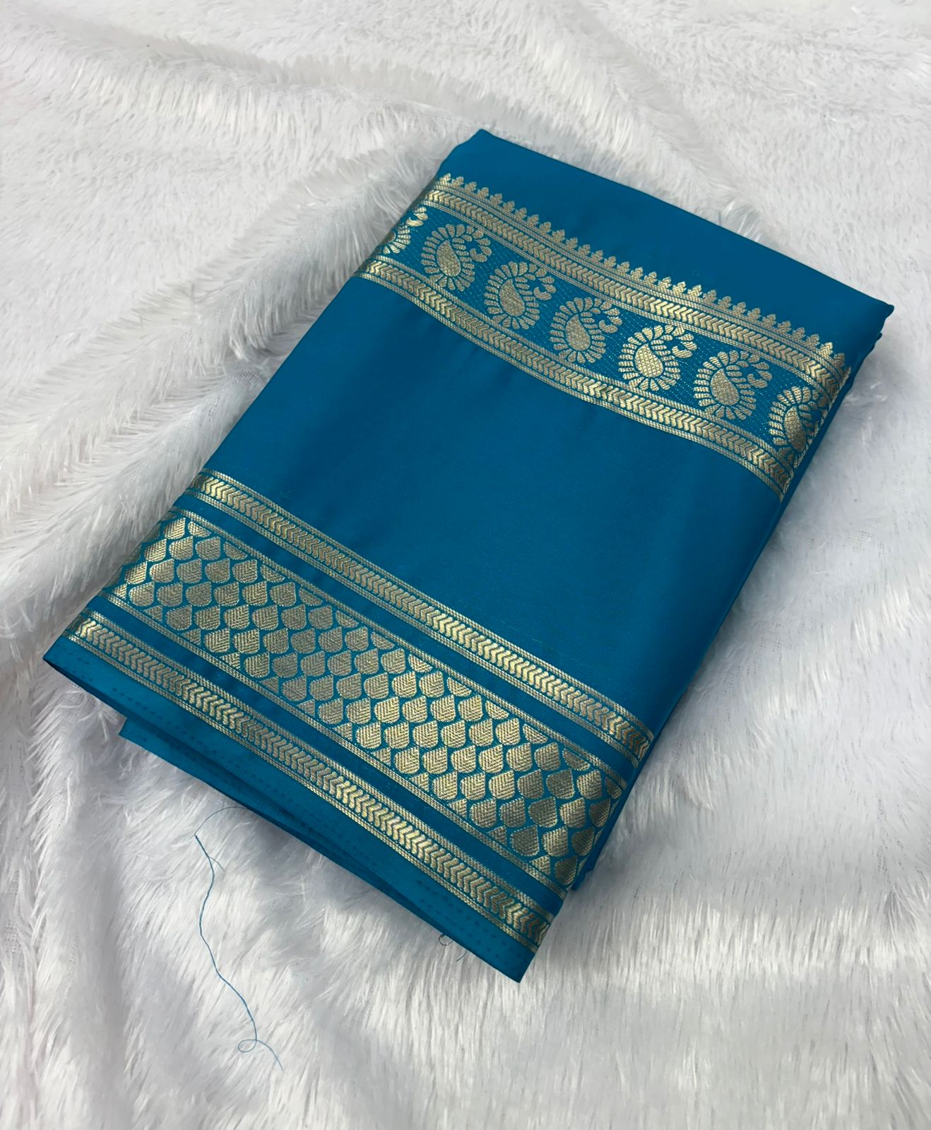 Premium Quality Semi Mysore Crape Silk Saree In Bentex Mango Border  MT135