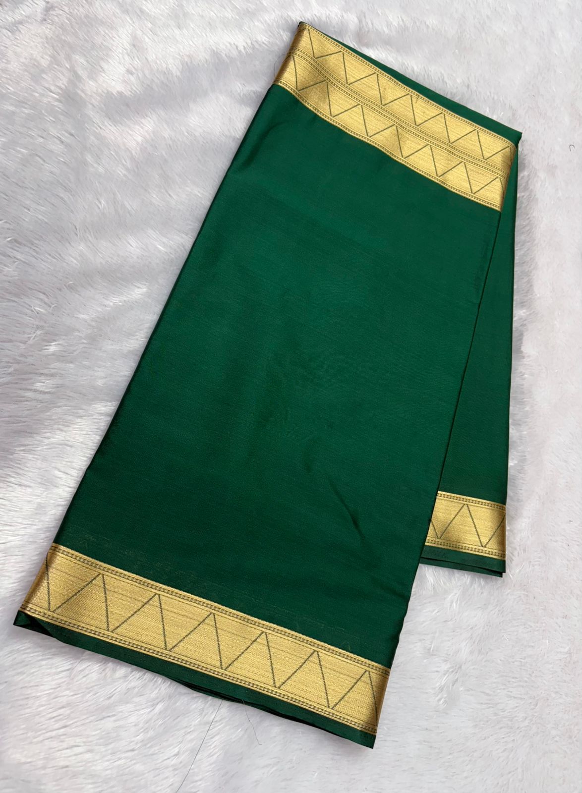 Premium Quality Semi mysore crape silk saree with Half & Half Self Border  MT150