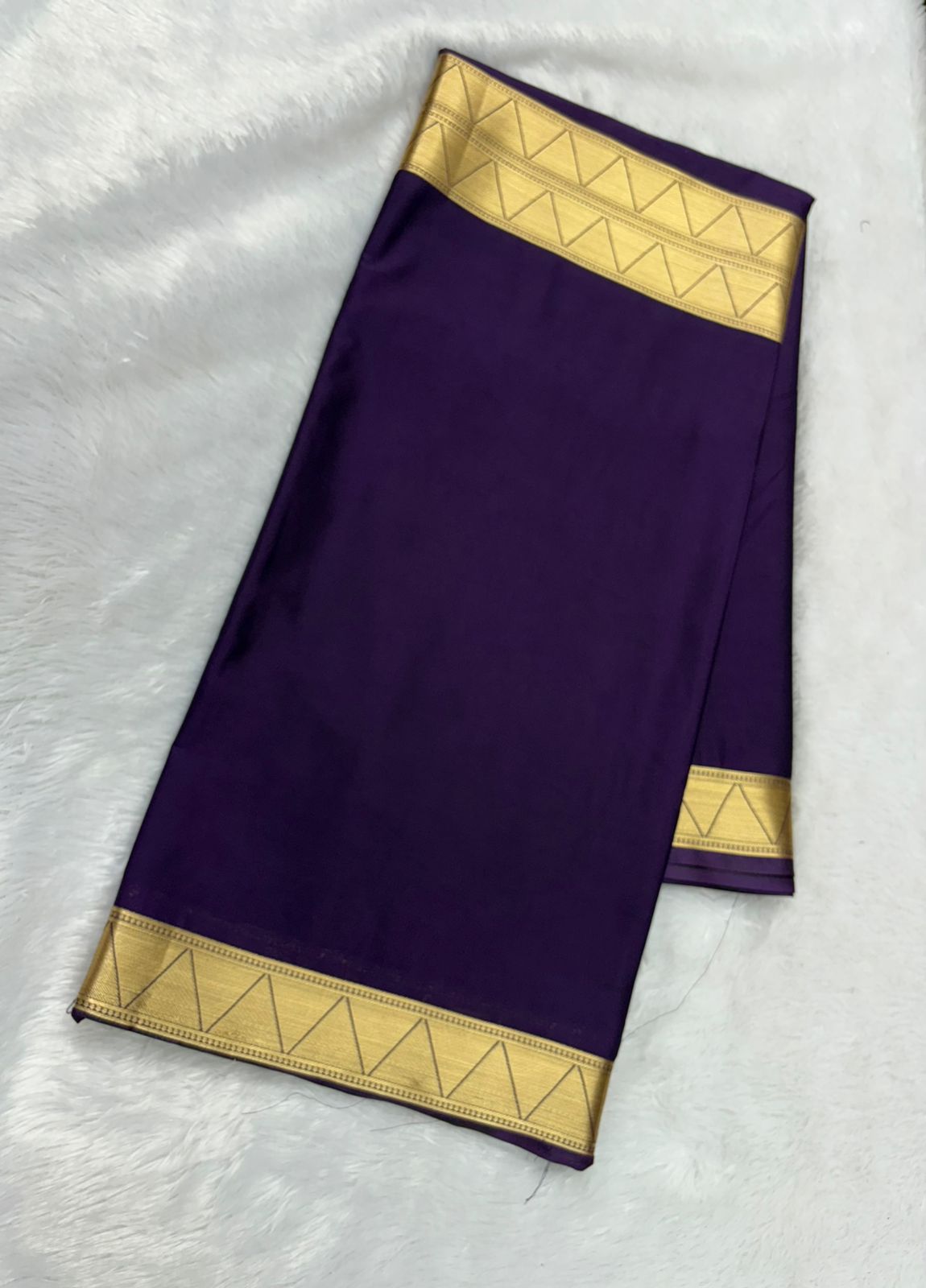 Premium Quality Semi mysore crape silk saree with Half & Half Self Border  MT150