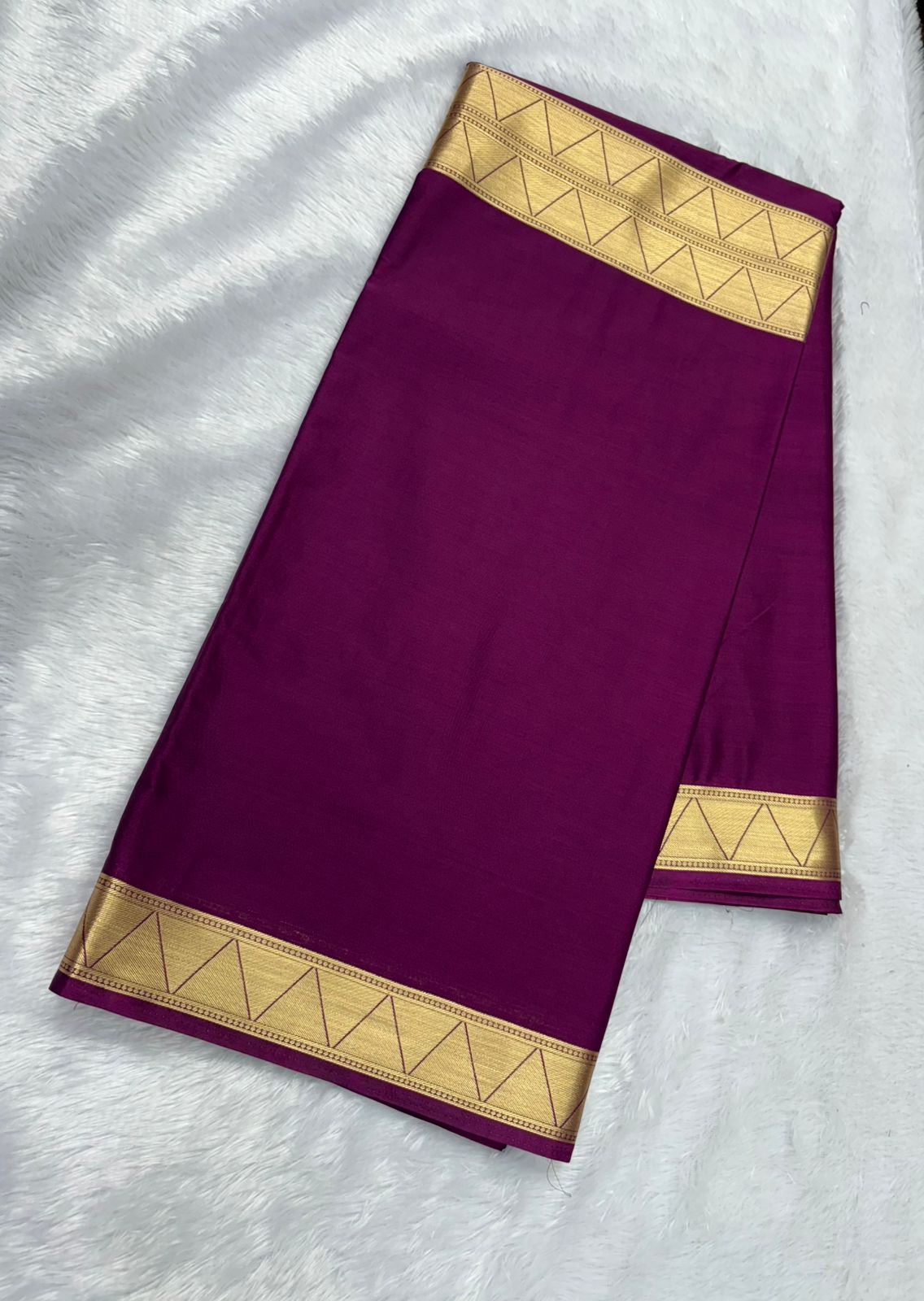 Premium Quality Semi mysore crape silk saree with Half & Half Self Border  MT150