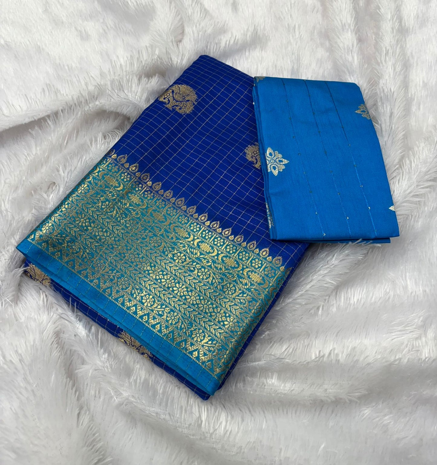 Premium Quality Semi Mysore Crape Silk Saree in Contrast border With fancy Blouse MT170