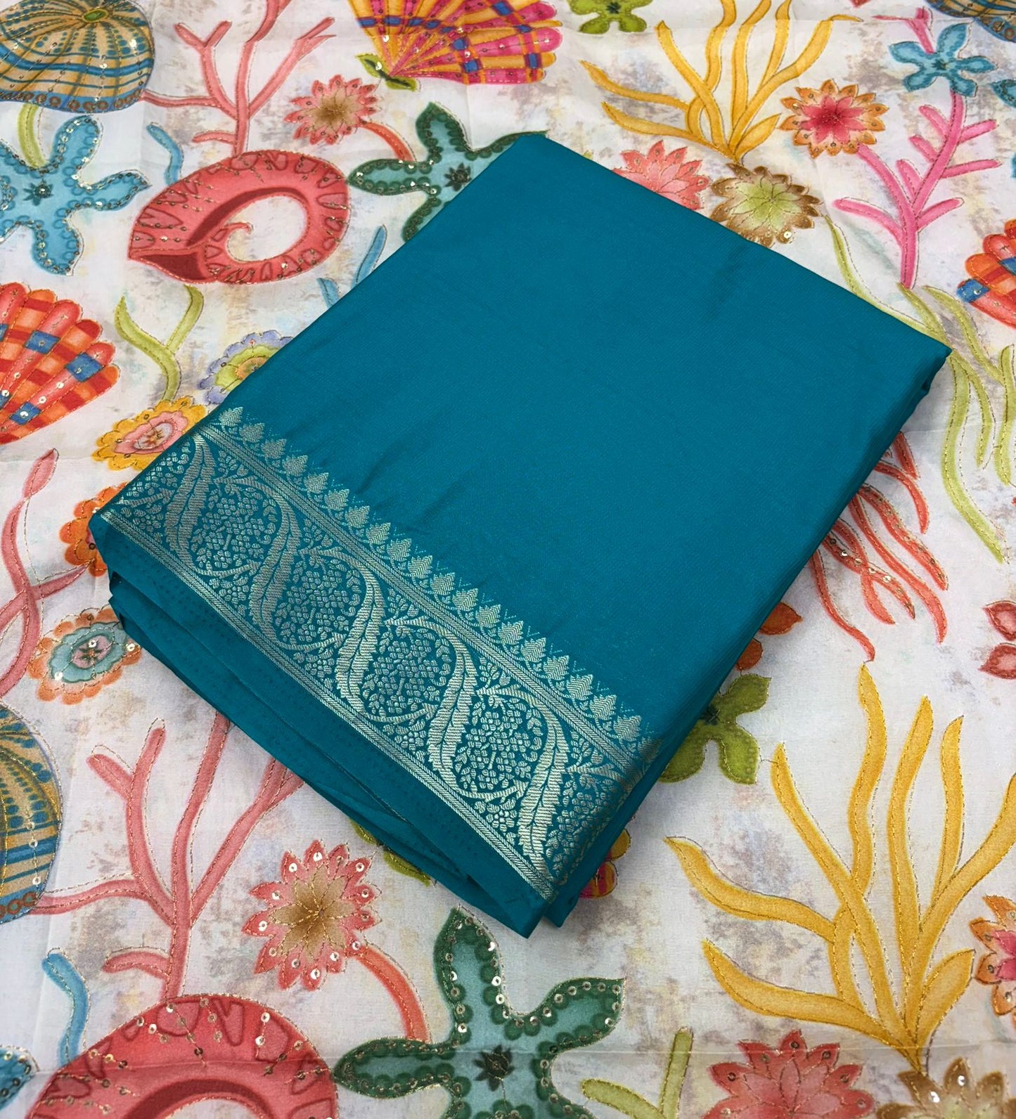 Premium Semi Mysore Crape Silk Saree With natural Crape Blouse MT180