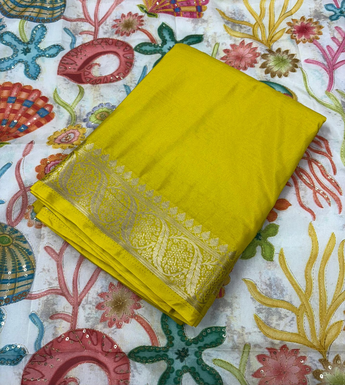 Premium Semi Mysore Crape Silk Saree With natural Crape Blouse MT180