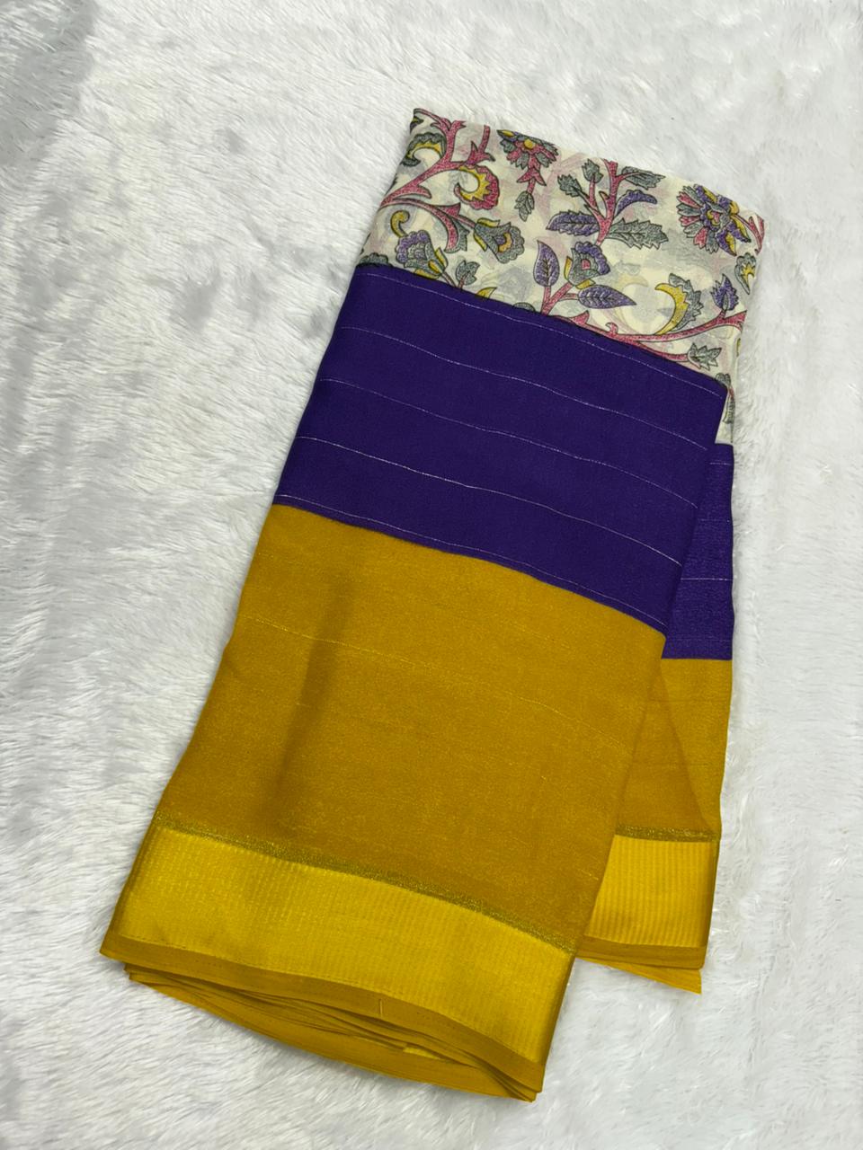 Super Trending 3D Georgete silk saree with center print MT205